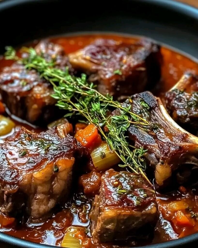 Mediterranean-Style Braised Lamb Chops in Rustic Herb Tomato Sauce