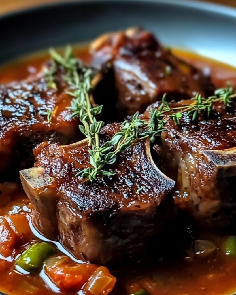 Mediterranean-Style Braised Lamb Chops in Rustic Herb Tomato Sauce