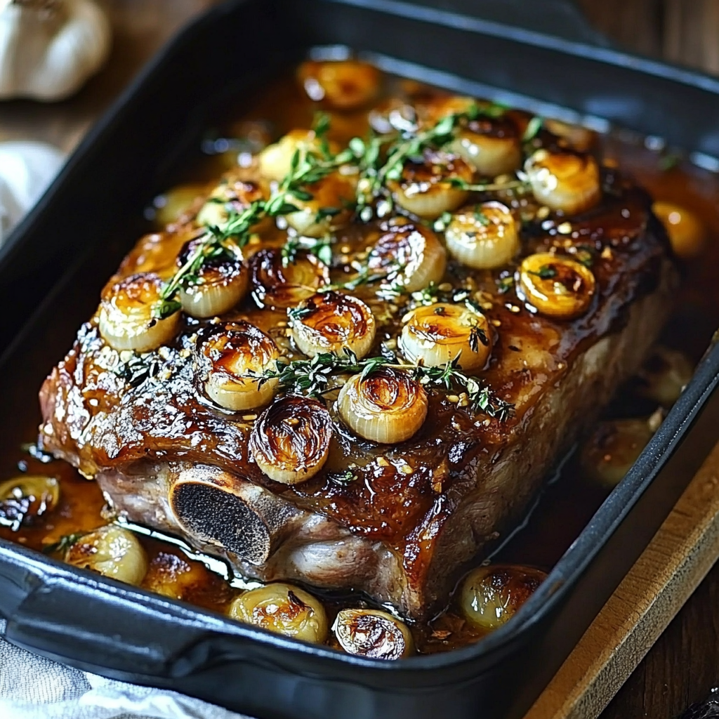 Garlic, Honey & Mustard Confit Lamb Shoulder – Oven-Roasted to Perfection