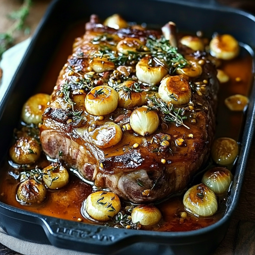 Garlic, Honey & Mustard Confit Lamb Shoulder – Oven-Roasted to Perfection