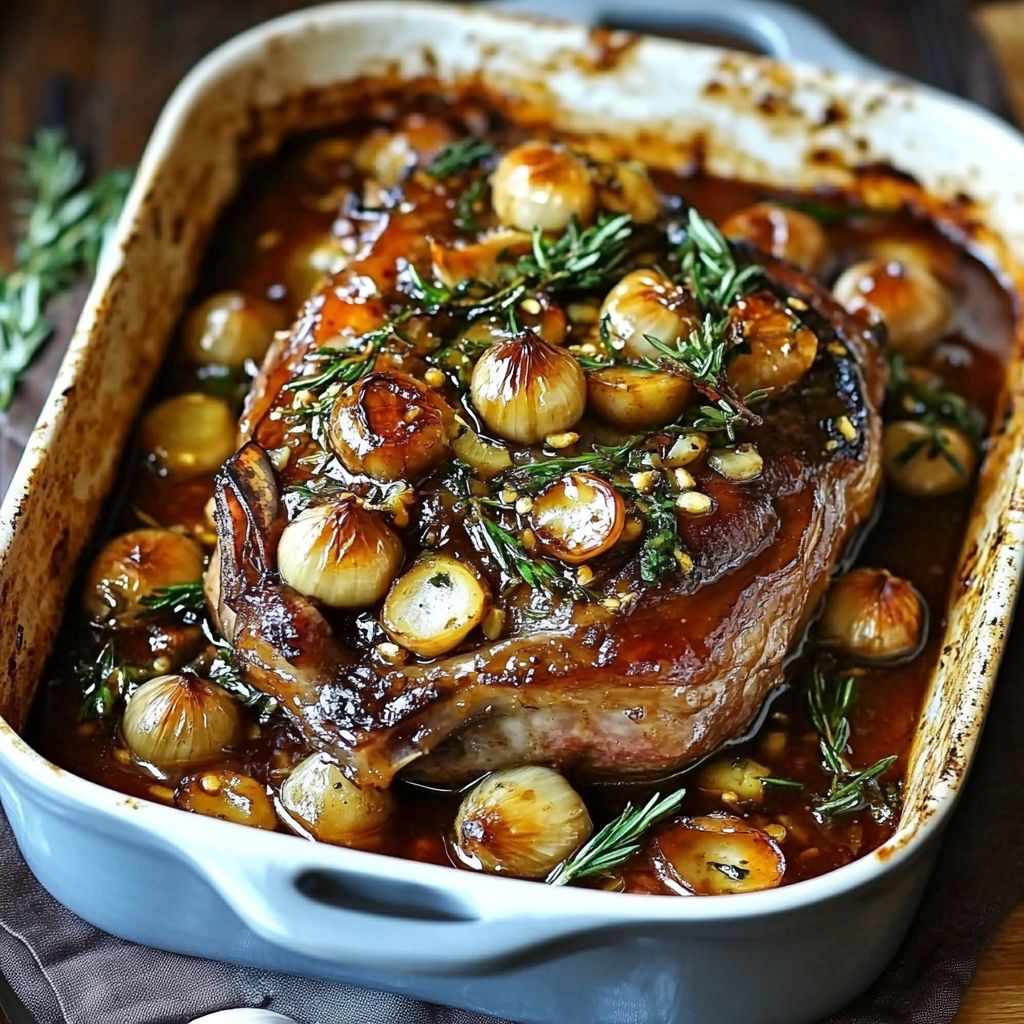 Garlic, Honey & Mustard Confit Lamb Shoulder – Oven-Roasted to Perfection