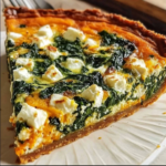 Spinach & Feta Quiche with Sweet Potato Crust