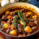 Rustic Tuscan-Style Beef Casserole with Hearty Vegetables