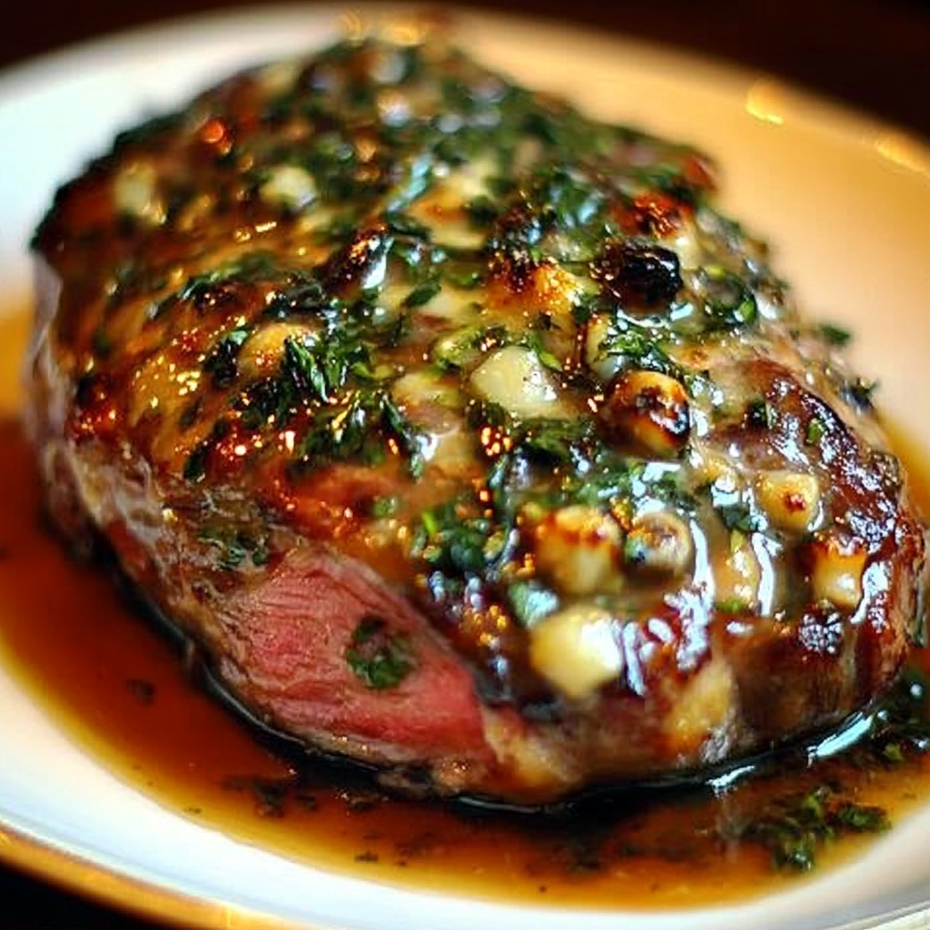 Oven-roasted lamb leg with honey-Dijon glaze