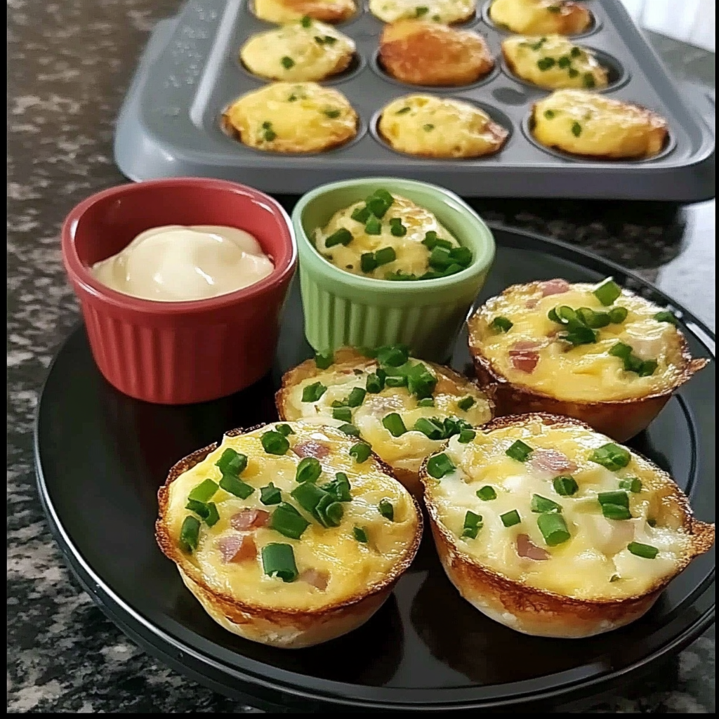 Easy breakfast egg muffins with vegetables and cheese