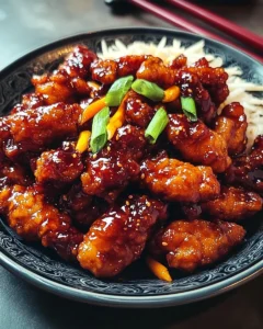 Savory crispy Dragon Chicken coated in spicy Indo-Chinese sauce with bell peppers and spring onions